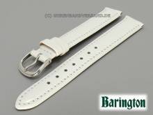 Uhrenarmband 14mm wei&szlig; Barington Lack-Leder gl&auml;nzend (Schlie&szlig;enansto&szlig; 12 mm)