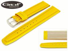 Uhrenarmband Montana 16mm gelb fein genarbt Wulst von Graf (Schlie&szlig;enansto&szlig; 16 mm)