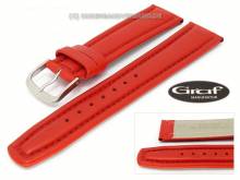 Uhrenarmband Montana 16mm rot fein genarbt Wulst von Graf (Schlie&szlig;enansto&szlig; 16 mm)