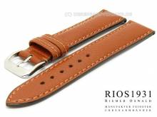 Uhrarmband Colorado 20mm braun RIOS echt B&uuml;ffel genarbt abgen&auml;ht (Schlie&szlig;enansto&szlig; 18 mm)