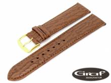 Uhrenarmband Ozean 16mm braun echt Hai von Graf (Schlie&szlig;enansto&szlig; 16 mm)