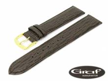 Uhrenarmband Ozean 16mm dunkelbraun echt Hai von Graf (Schlie&szlig;enansto&szlig; 16 mm)