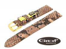 Uhrenarmband Pina Colada 16mm rose echt Python-Schlange von Graf (Schlie&szlig;enansto&szlig; 14 mm)