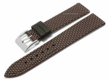 Luxus-Uhrenarmband 18mm dunkelbraun-ros� Hightech-Material Nytech von LIC Atelier (Schlie&szlig;enansto&szlig; 16 mm)