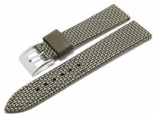 Luxus-Uhrenarmband 18mm braun-grau Hightech-Material Nytech von LIC Atelier (Schlie&szlig;enansto&szlig; 16 mm)
