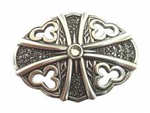 G&uuml;rtelschlie&szlig;e Metall silberfarben Glamour-Look passend f&uuml;r G&uuml;rtelbreite 40 mm