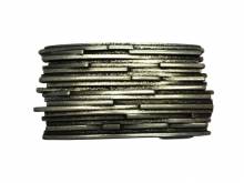 G&uuml;rtelschlie&szlig;e Metall silberfarben Stripes-Motiv passend f&uuml;r G&uuml;rtelbreite 40 mm