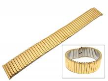 Uhrenarmband Edelstahl 16mm Zugband poliert goldfarben
