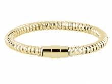 Schmuck-Armband Edelstahl goldfarben Magnet-Verschluss Edelstahl von MABRO Steel - Bandl&auml;nge ca. 19cm