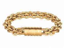 Schmuck-Armband Edelstahl goldfarben Schmuck-Kette Magnet-Verschluss Edelstahl von MABRO Steel - Bandl&auml;nge ca. 19cm