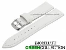 Uhrenarmband Gelso 16mm weiß Synthetik glatt abgenäht GREEN COLLECTION von MORELLATO (Schließenanstoß 14 mm)
