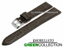ABVERKAUF: Uhrenarmband Salice 12mm dunkelbraun Synthetik Alligator-Pr&auml;gung MORELLATO (Schlie&szlig;enansto&szlig; 10 mm)