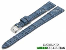 ABVERKAUF: Uhrenarmband Salice 12mm mittelblau Synthetik Alligator-Pr&auml;gung MORELLATO (Schlie&szlig;enansto&szlig; 10 mm)
