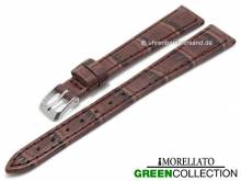 ABVERKAUF: Uhrenarmband Salice 12mm mittelbraun Synthetik Alligator-Pr&auml;gung MORELLATO (Schlie&szlig;enansto&szlig; 10 mm)