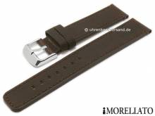 Uhrenarmband Cellini 24mm dunkelbraun Leder leichter Vintage-Look abgen&auml;ht von MORELLATO (Schlie&szlig;enansto&szlig; 22 mm)