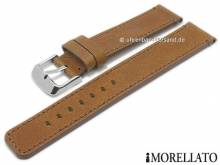 Uhrenarmband Cellini 24mm hellbraun Leder leichter Vintage-Look abgen&auml;ht von MORELLATO (Schlie&szlig;enansto&szlig; 22 mm)