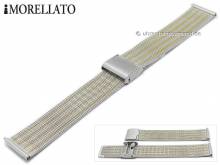Uhrenarmband Estia 14mm silberfarben/goldfarben Milanaise feines Geflecht mit Schnellwechsel-Stegen von MORELLATO
