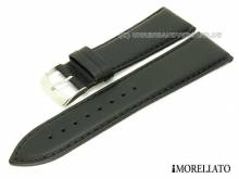 Uhrenarmband 24mm schwarz Nappa Extra glatt abgen&auml;ht von MORELLATO (Schlie&szlig;enansto&szlig; 22 mm)