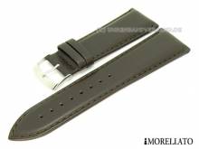 Uhrenarmband 24mm dunkelbraun Nappa Extra glatt abgen&auml;ht von MORELLATO (Schlie&szlig;enansto&szlig; 22 mm)