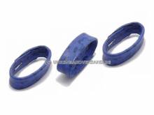 Ersatzschlaufen-Set 3tlg. 16mm blau echt Hai matt f&uuml;r Lederb&auml;nder