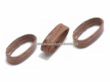Ersatzschlaufen-Set 3tlg. 16mm braun echt Hai matt f&uuml;r Lederb&auml;nder