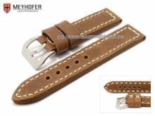 Uhrenarmband Trondheim 26mm braun Antik-Look Kontrastnaht von MEYHOFER (Schlie&szlig;enansto&szlig; 26 mm)