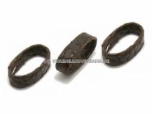 Ersatzschlaufen-Set 3tlg. 16mm dunkelbraun echt B&uuml;ffel matt f&uuml;r Lederb&auml;nder