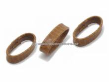 Ersatzschlaufen-Set 3tlg. 16mm hellbraun echt B&uuml;ffel matt f&uuml;r Lederb&auml;nder