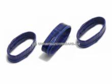 Ersatzschlaufen-Set 3tlg. 16mm blau Alligator-Pr&auml;gung f&uuml;r Lederb&auml;nder