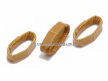 Ersatzschlaufen-Set 3tlg. 16mm hellbraun Alligator-Pr&auml;gung f&uuml;r Lederb&auml;nder