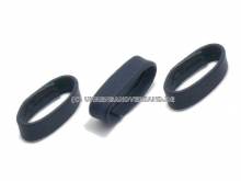 Ersatzschlaufen-Set 3tlg. 16mm dunkelblau glatt matt f&uuml;r Lederb&auml;nder