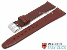 Meyhofer EASY-CLICK Uhrenarmband Oroville 22mm mittelbraun Leder genarbt matt (Schlie&szlig;enansto&szlig; 18 mm)