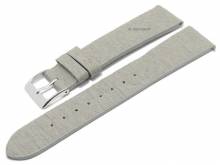 Meyhofer EASY-CLICK Uhrenarmband Waterbury 16mm hellgrau aus Ananas-Fasern VEGAN matt (Schließenanstoß 14 mm)