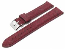 Meyhofer EASY-CLICK Uhrenarmband Elmhurst 16mm bordeaux echt Kork VEGAN abgenäht (Schließenanstoß 14 mm)