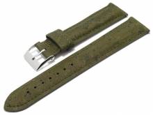 Meyhofer EASY-CLICK Uhrenarmband Elmhurst 16mm olivgrün echt Kork VEGAN abgenäht (Schließenanstoß 14 mm)