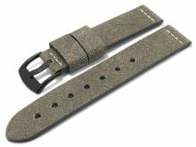 Meyhofer EASY-CLICK Uhrenarmband Wildwood Special 18mm antikschwarz Leder Antik-Look (Schließenanstoß 18 mm)