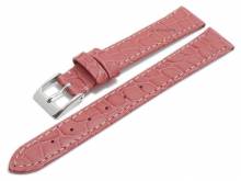 Meyhofer EASY-CLICK Uhrenarmband Santos 12mm pink Leder Kroko-Pr&auml;gung abgen&auml;ht (Schlie&szlig;enansto&szlig; 10 mm)