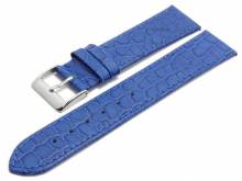 Meyhofer EASY-CLICK Uhrenarmband Santos 16mm mittelblau Leder Kroko-Pr&auml;gung abgen&auml;ht (Schlie&szlig;enansto&szlig; 14 mm)