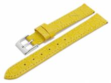 Meyhofer EASY-CLICK Uhrenarmband Santos 12mm gelb Leder Kroko-Pr&auml;gung abgen&auml;ht (Schlie&szlig;enansto&szlig; 10 mm)