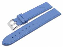 Meyhofer EASY-CLICK Uhrenarmband Trinidad 22mm mittelblau Leder genarbt matt abgen&auml;ht (Schlie&szlig;enansto&szlig; 20 mm)