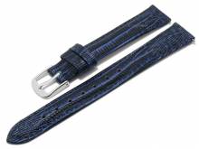 Meyhofer EASY-CLICK Uhrenarmband Mendoza 12mm dunkelblau Leder Teju-Pr&auml;gung abgen&auml;ht (Schlie&szlig;enansto&szlig; 12 mm)