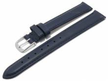 Meyhofer EASY-CLICK Uhrenarmband Naperville 13mm dunkelblau Leder glatt abgenäht (Schließenanstoß 12 mm)