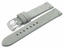 Meyhofer EASY-CLICK Uhrenarmband Seattle 22mm hellgrau Leder velourartig abgen&auml;ht (Schlie&szlig;enansto&szlig; 22 mm)