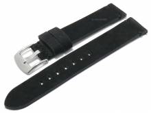 Meyhofer EASY-CLICK Uhrenarmband Seattle 24mm schwarz Leder velourartig abgen&auml;ht (Schlie&szlig;enansto&szlig; 24 mm)