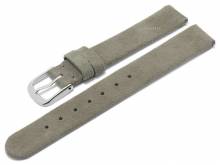 Meyhofer EASY-CLICK Uhrenarmband Bridgewater 12mm grau Leder velourartig ohne Naht (Schlie&szlig;enansto&szlig; 12 mm)