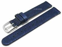 Meyhofer EASY-CLICK Uhrenarmband XS Prado 16mm dblau-metallic Leder ohne Bandnaht (Schlie&szlig;enansto&szlig; 16 mm)