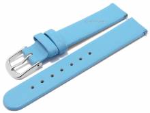 Meyhofer EASY-CLICK Uhrenarmband XS Lagoa 16mm hellblau Leder ohne Bandnaht (Schlie&szlig;enansto&szlig; 16 mm)