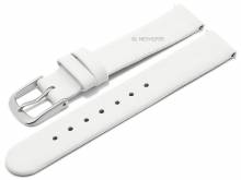 Meyhofer EASY-CLICK Uhrenarmband XS Lagoa 16mm wei&szlig; Leder ohne Bandnaht (Schlie&szlig;enansto&szlig; 16 mm)
