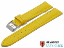 ABVERKAUF: Meyhofer EASY-CLICK Uhrenarmband Brandon 18mm gelb Leder glatt abgen&auml;ht (Schlie&szlig;enansto&szlig; 16 mm)