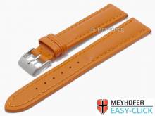 ABVERKAUF: Meyhofer EASY-CLICK Uhrenarmband Brandon 22mm orange Leder glatt abgen&auml;ht (Schlie&szlig;enansto&szlig; 20 mm)